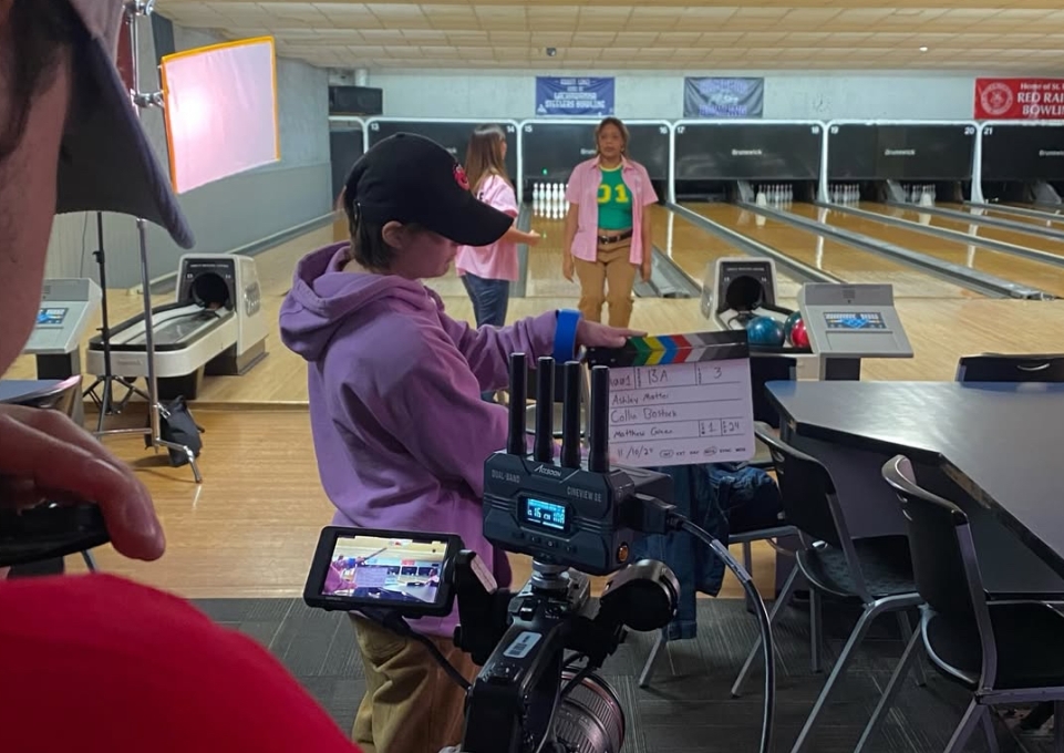 Students filming Spares